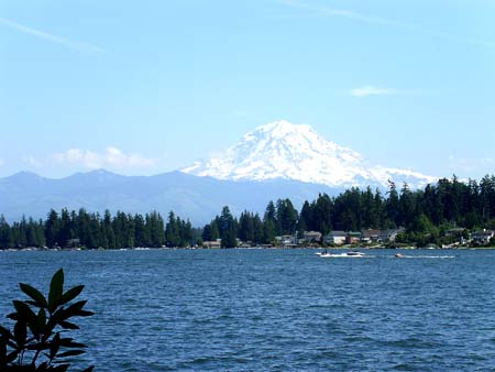 lake tapps north park, view to mount Rainier