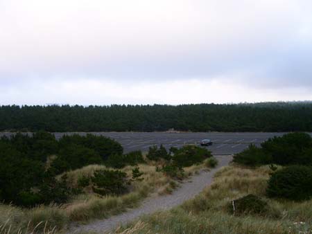 pacific ocean, oregon coast, parking lot